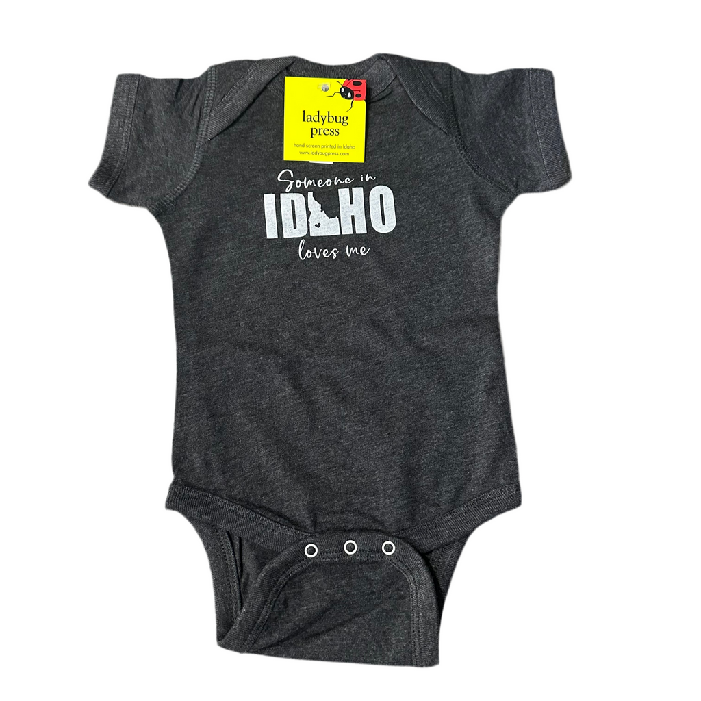 Someone in Idaho Loves Me Charcoal Onesie,Eco-friendly Water-based Inks