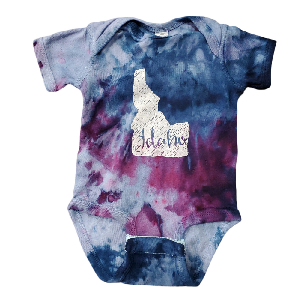 Ice Dyed Idaho Sketch Onesie