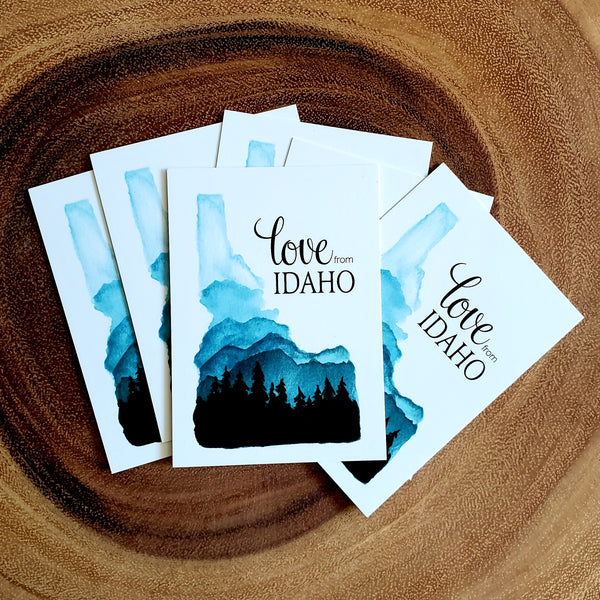 Love from Idaho Mountains and Trees Gift Tags, 6pack.