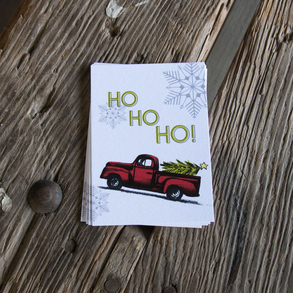 Ho Ho Ho Vintage Truck Gift Tags, 6pack.