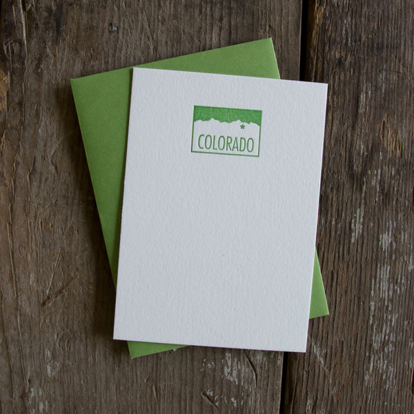 Custom State Note Cards 10 pack, letterpress printed eco friendly