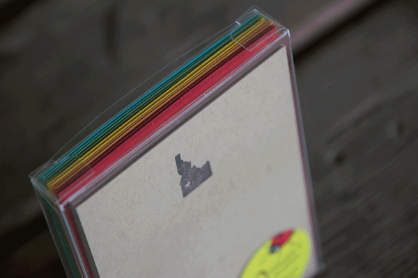 Idaho Heart Note Cards 10 pack, letterpress printed eco friendly