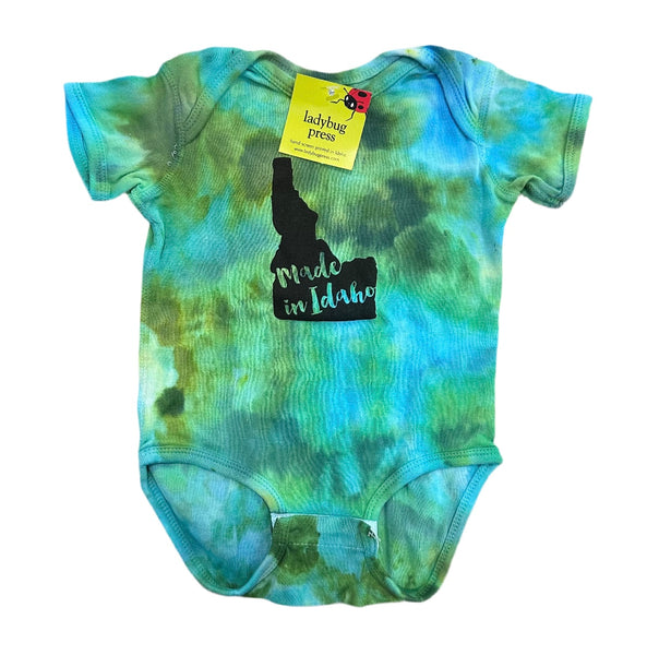 Ice Dyed Made in Idaho Onesie, Assorted Colors