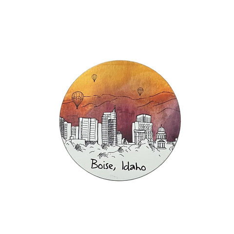Boise Skyline Full Color Flat Magnet