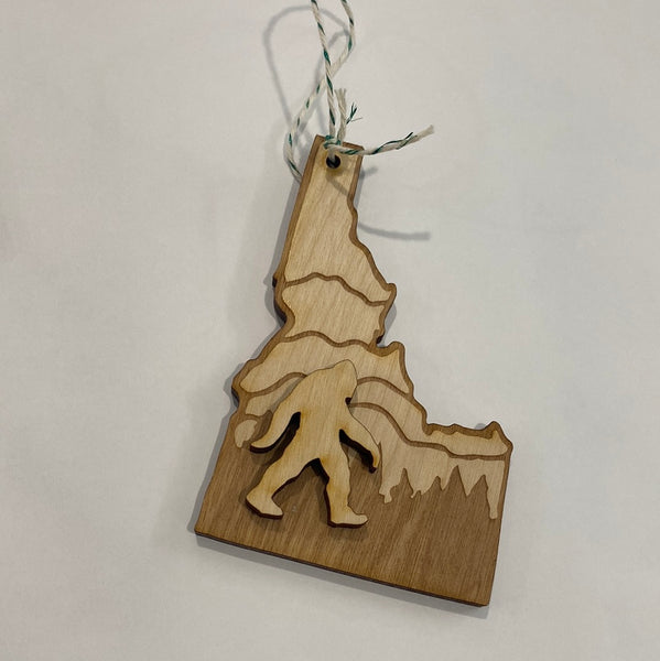 Idaho Yeti Wood Ornament