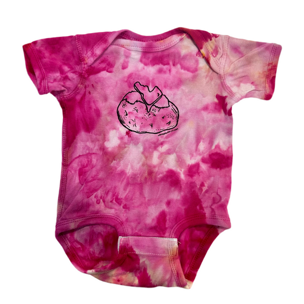 Ice Dyed Baked Potato “Spud” Onesie