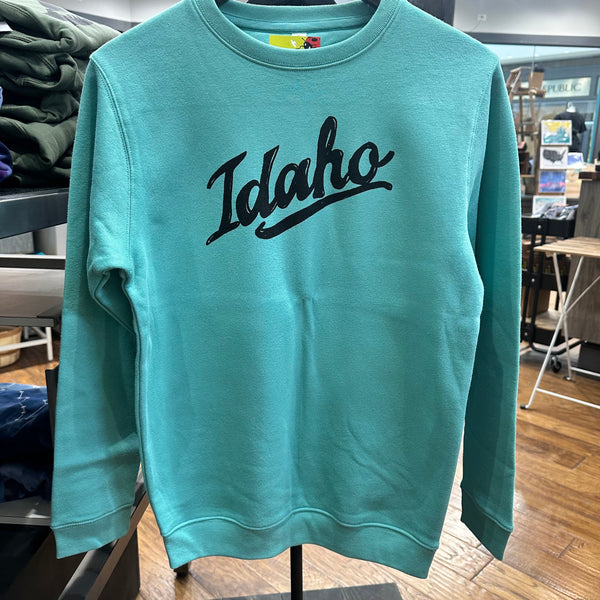 Retro Idaho Crewneck Sweatshirt, screen printed adult sizes
