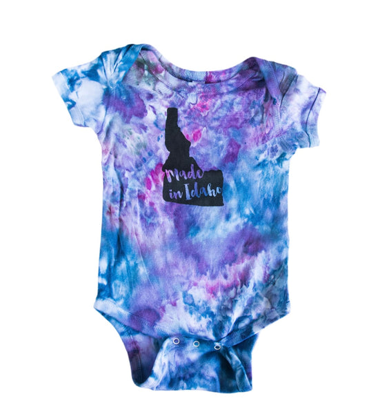 Ice Dyed Made in Idaho Onesie, Assorted Colors