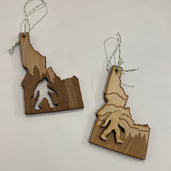 Idaho Yeti Wood Ornament