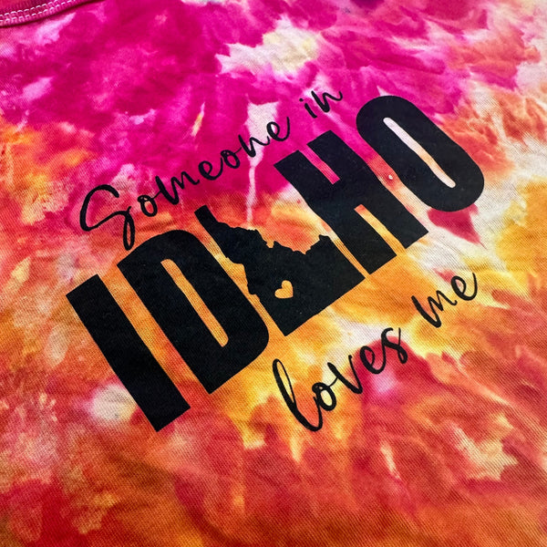Ice Dyed Someone in Idaho Loves Me Tank Top, Adult sizes