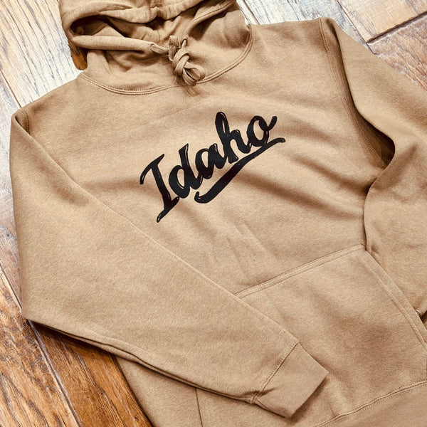 Retro Idaho Hoodie, Screen Printed Eco Friendly