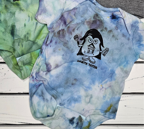 Ice Dyed Darth Tater Onesie