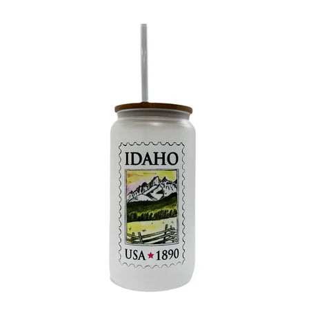 Idaho Stamp Frosted Glass