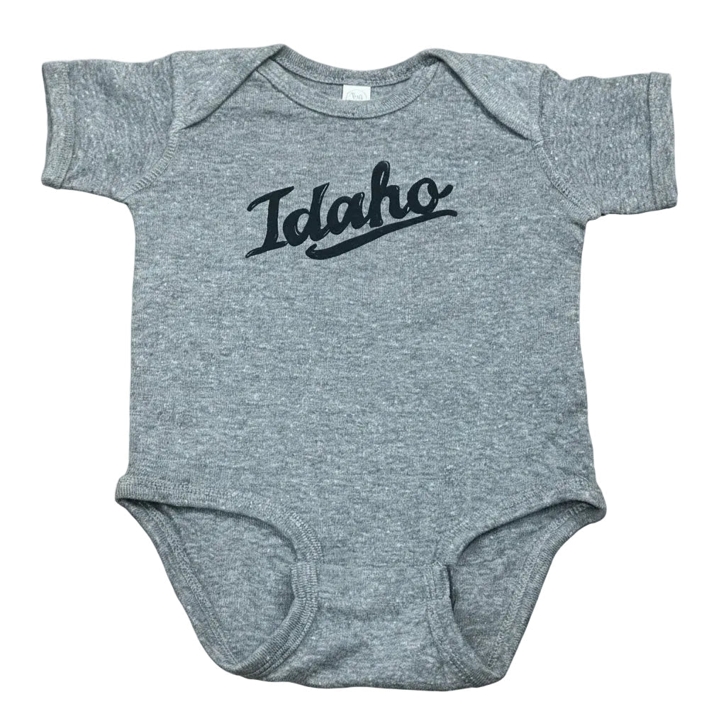 Retro Idaho Onesie, eco-friendly waterbased inks