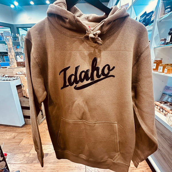 Retro Idaho Hoodie, Screen Printed Eco Friendly
