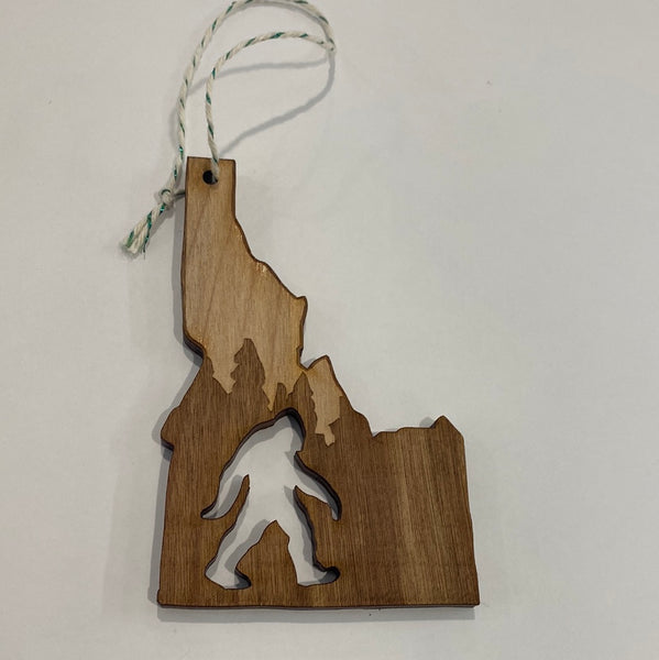 Idaho Yeti Wood Ornament
