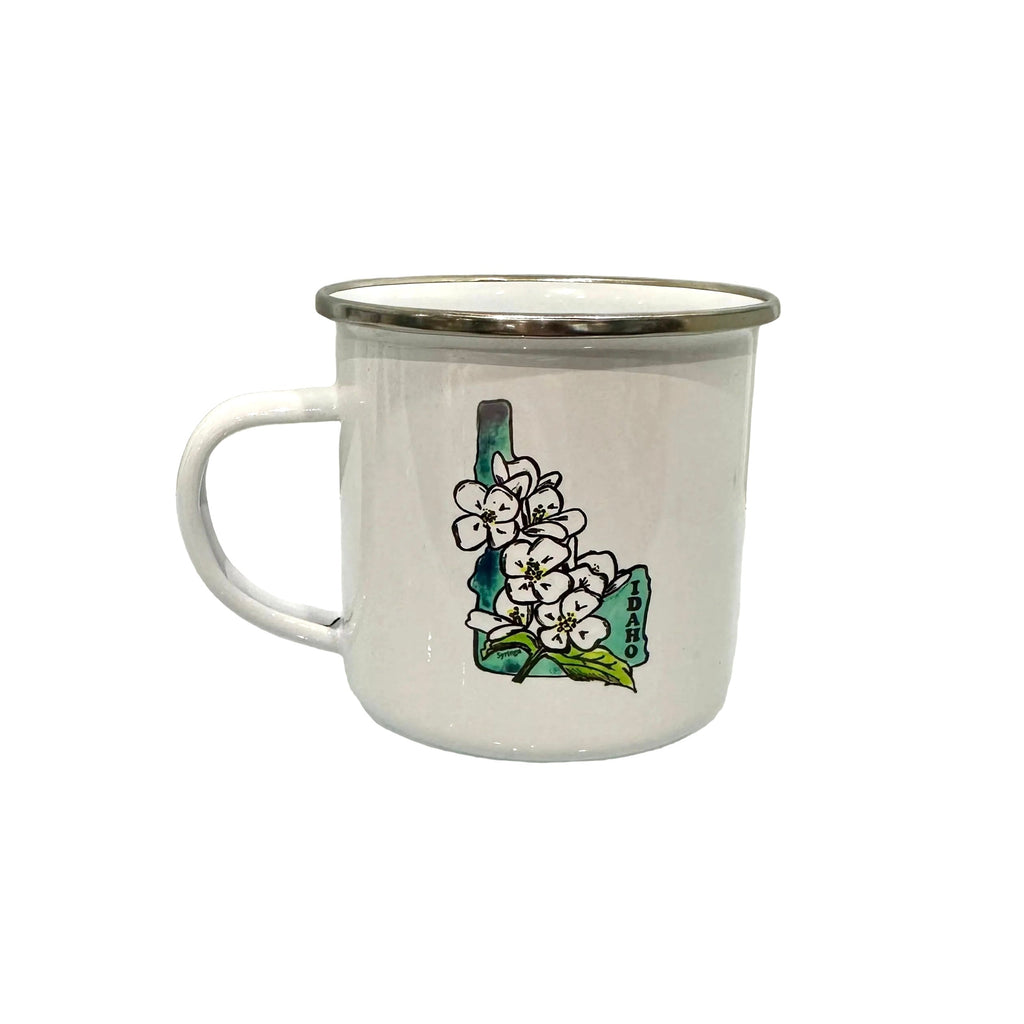 Syringa Enamel Mug, Watercolor