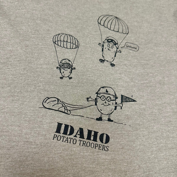 Idaho Potato Troopers Tshirt, Eco Friendly Waterbased Inks