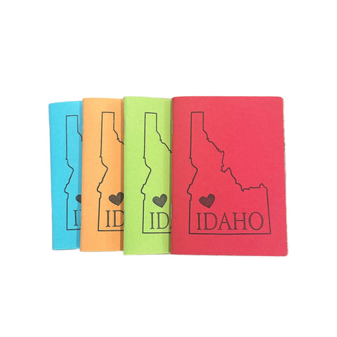 Idaho Heart Notebook, Staple bound, Letterpress printed eco friendly