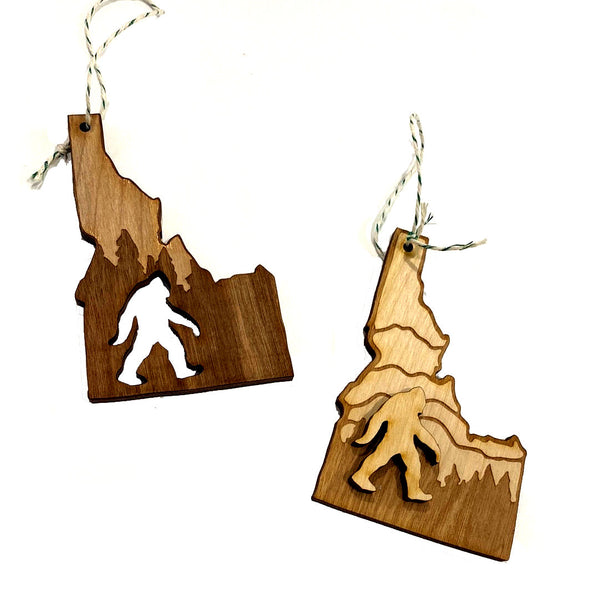 Idaho Yeti Wood Ornament