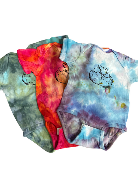 Ice Dyed Baked Potato “Spud” Onesie
