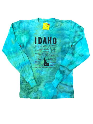 Ice Dyed Idaho Facts Long-Sleeve, Adult Sizes