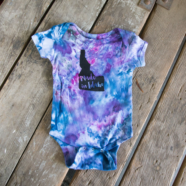 Ice Dyed Made in Idaho Onesie, Assorted Colors