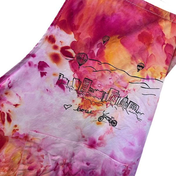 Ice Dyed Boise Balloon Apron