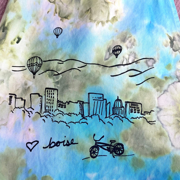 Ice Dyed Boise Balloon Apron