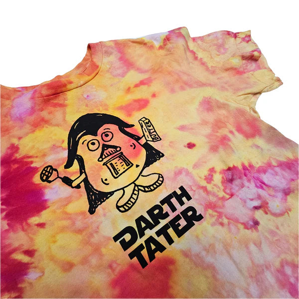 Ice Dyed Darth Tater T-shirt, Screen Printed Adult Sizes
