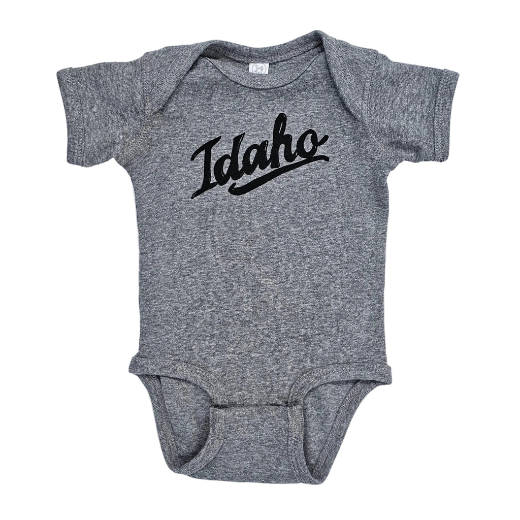 Retro Idaho Onesie, eco-friendly waterbased inks