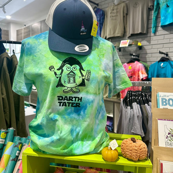Ice Dyed Darth Tater T-shirt, Screen Printed Adult Sizes