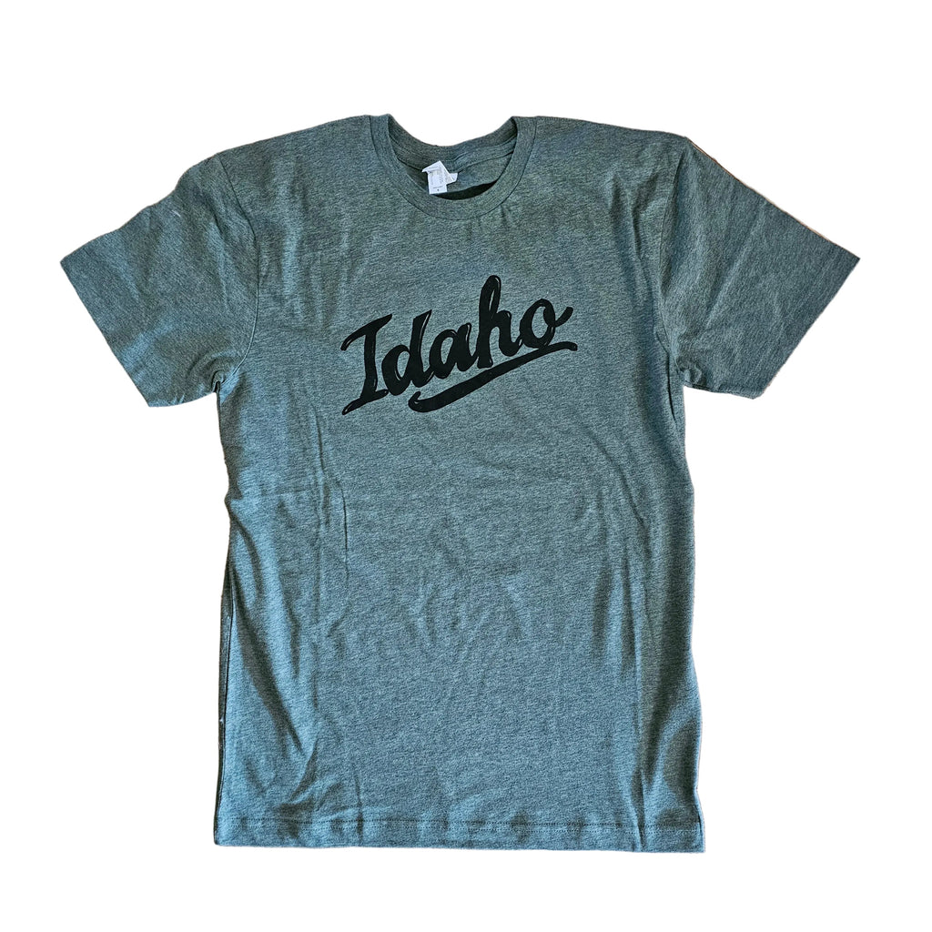 Retro Idaho Green T-shirt, eco-friendly water based inks