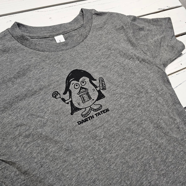 Toddler Darth Tater Solid T-Shirt, Eco Friendly Water based inks