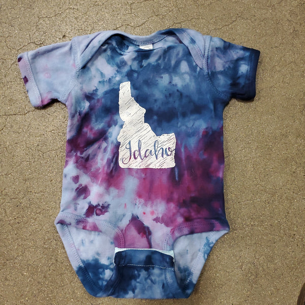 Idaho Sketch Onesie, eco-friendly waterbased inks