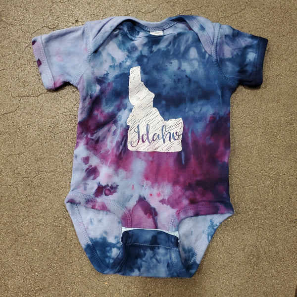 Idaho Sketch Onesie, eco-friendly waterbased inks