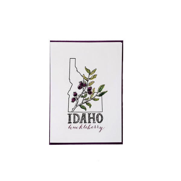 Idaho Huckleberry, letterpress printed eco friendly