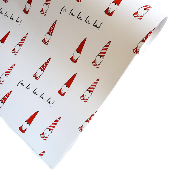 Gnome fa la la la Wrapping paper, 20x29 inches