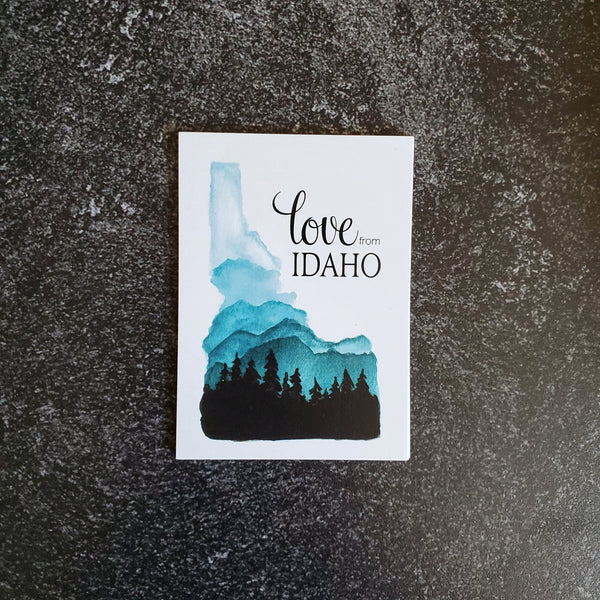 love from Idaho mountains and trees tags, 6 pack gift tags