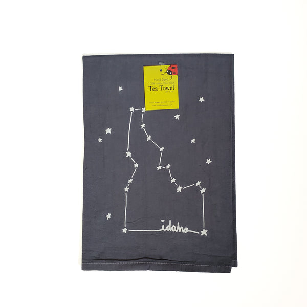 Dyed Idaho Constellation Tea Towel, Screen Printed floursack