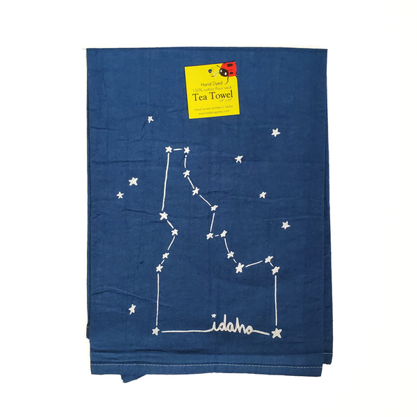 Dyed Idaho Constellation Tea Towel, Screen Printed floursack