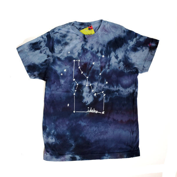 Kids Ice Dyed Idaho Constellation T-shirt, eco-friendly waterbased inks, kid sizes