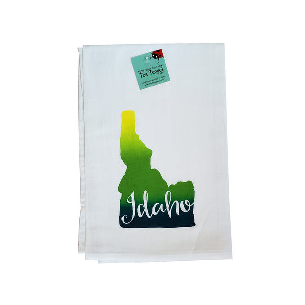 Idaho Tea Towel, Screen Printed flour sack towel