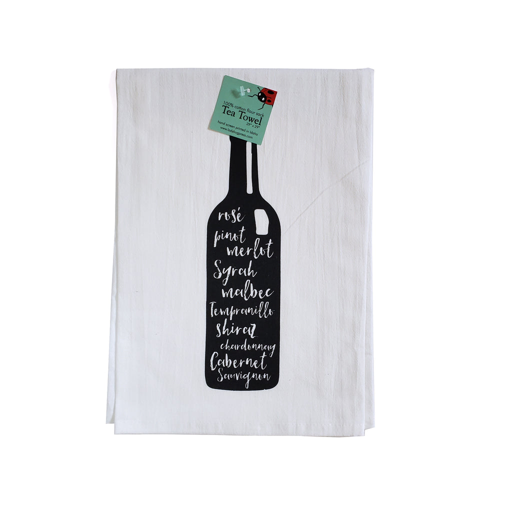 Wine Bottle Kitchen Towel