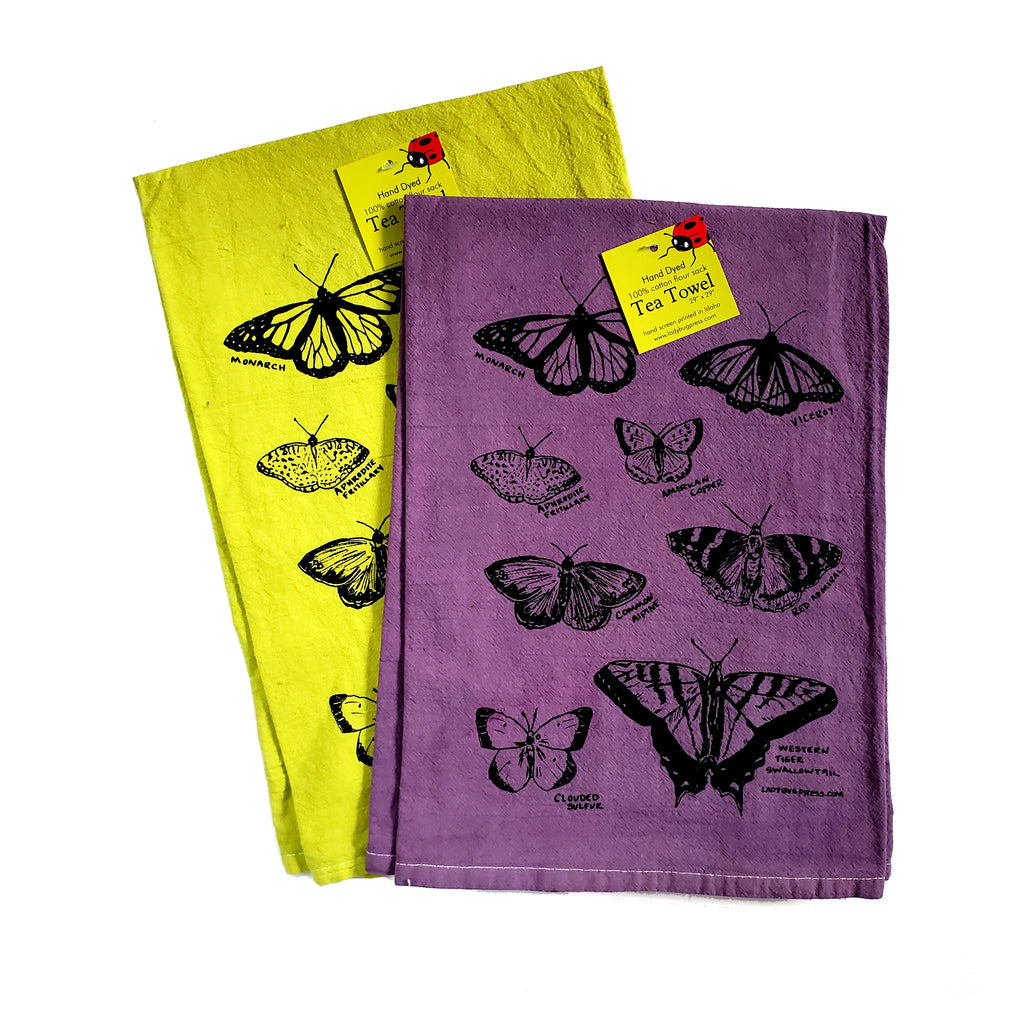 Butterfly Organic Cotton and Linen Kitchen Towel