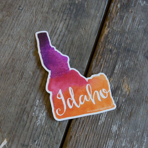 Idaho watercolor sticker