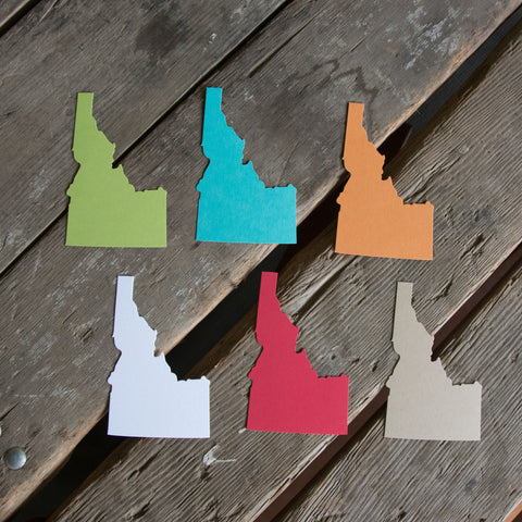 Blank Idaho shape cards
