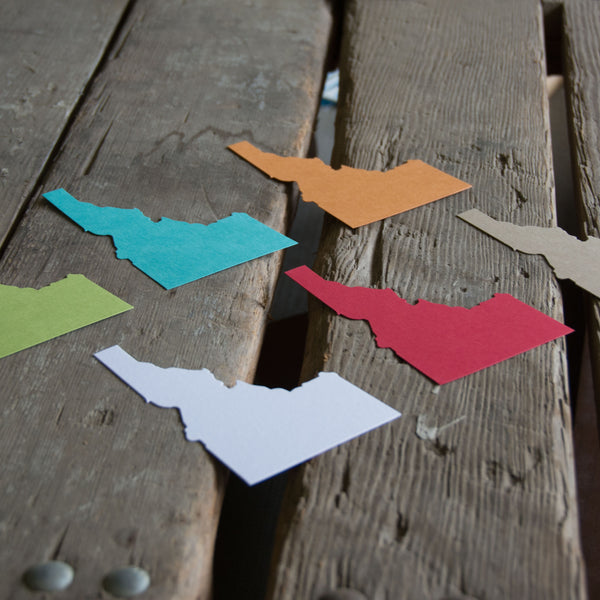 Blank Idaho Shape Cut Out Cards