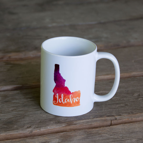 Idaho Ceramic MUG, watercolor