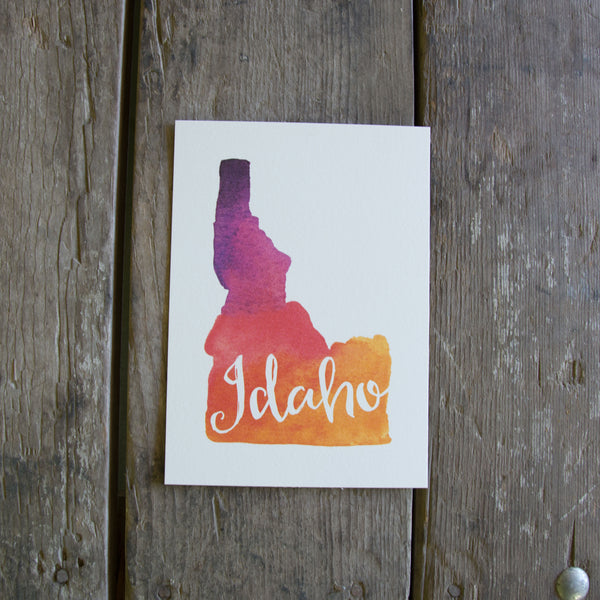 Idaho watercolor art print, eco friendly